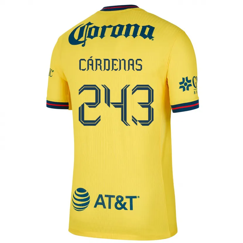 Danxen Criança Camisola Alejandro Cárdenas #243 Amarelo Azul Principal 2024/25 Camisa Brasil