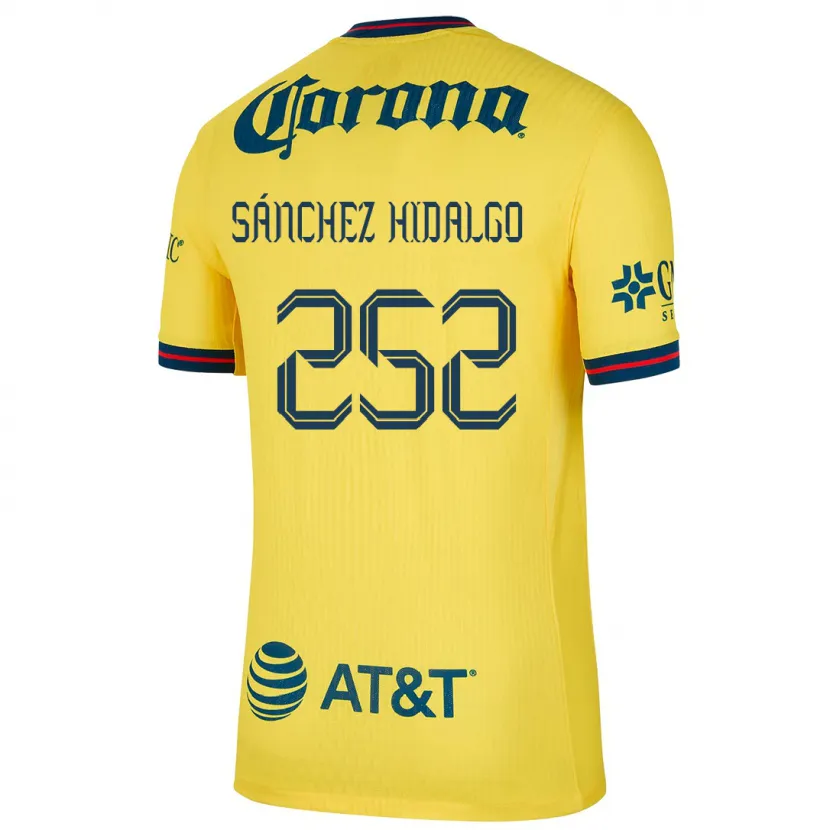 Danxen Criança Camisola Horacio Sánchez Hidalgo #252 Amarelo Azul Principal 2024/25 Camisa Brasil