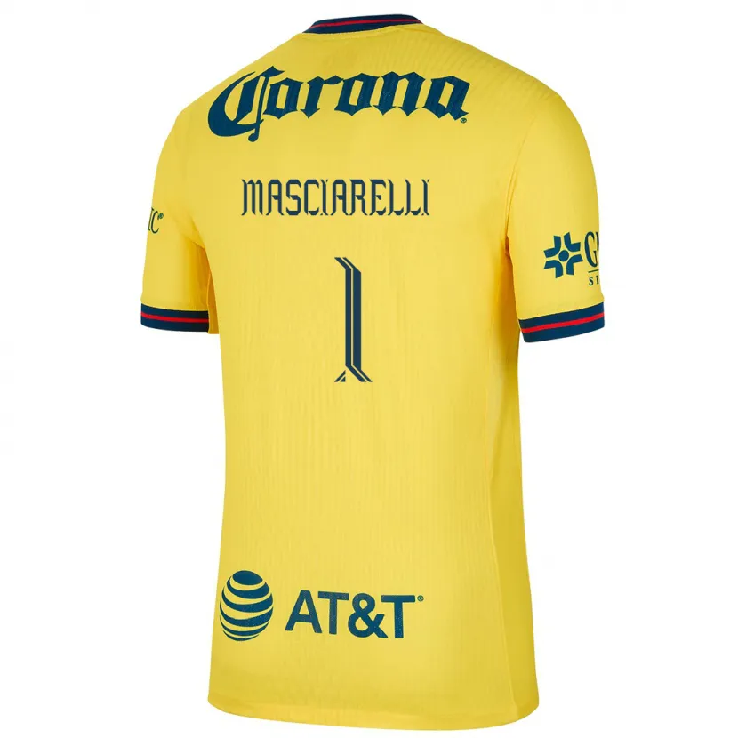 Danxen Criança Camisola Renata Masciarelli #1 Amarelo Azul Principal 2024/25 Camisa Brasil