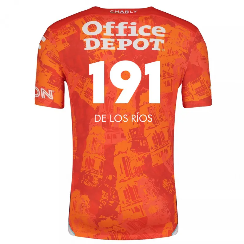 Danxen Criança Camisola Sergio De Los Ríos #191 Laranja Branco Alternativa 2024/25 Camisa Brasil