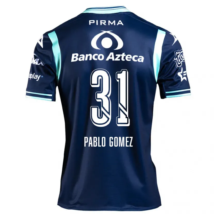 Danxen Criança Camisola Juan Pablo Gómez #31 Azul-Marinho Alternativa 2024/25 Camisa Brasil