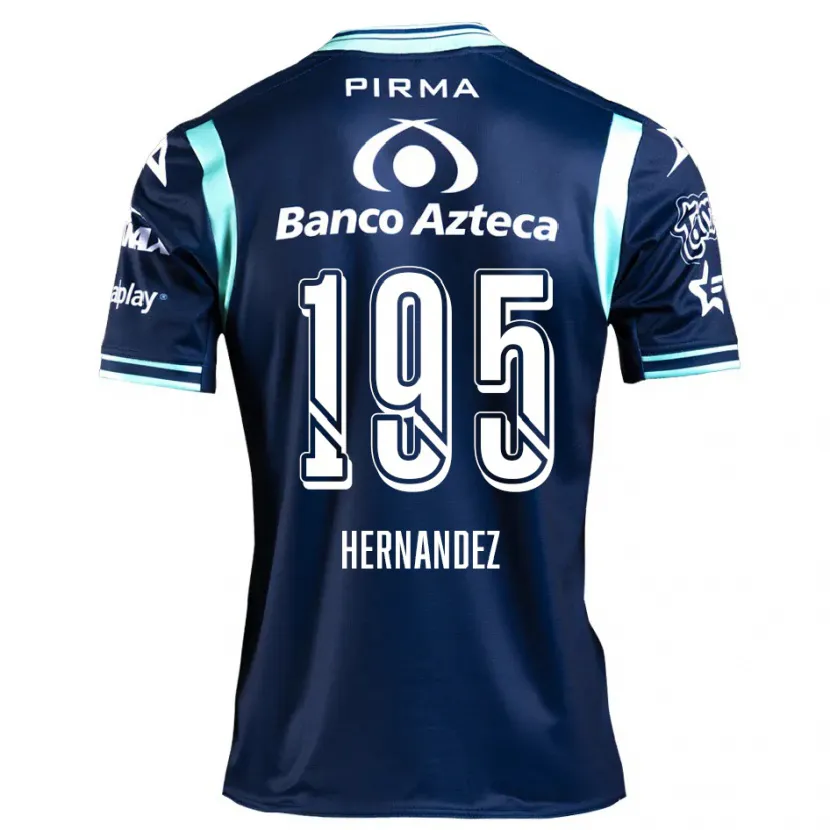 Danxen Criança Camisola Daniel Hernández #195 Azul-Marinho Alternativa 2024/25 Camisa Brasil