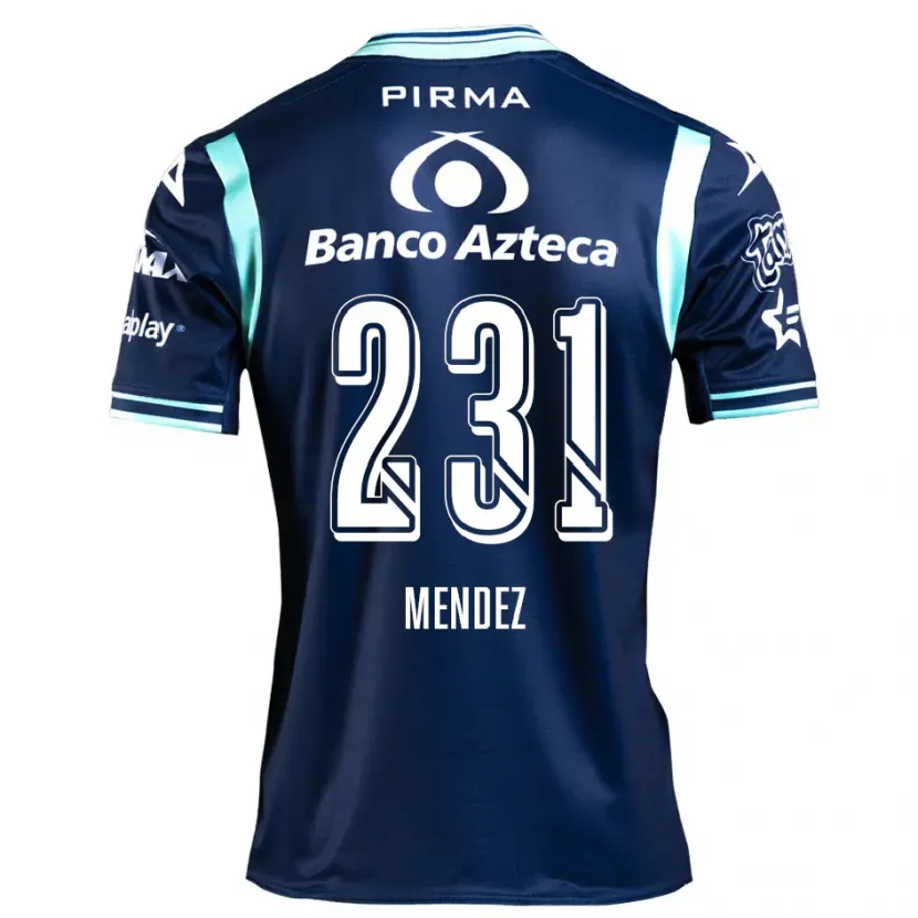 Danxen Criança Camisola Alejandro Méndez #231 Azul-Marinho Alternativa 2024/25 Camisa Brasil