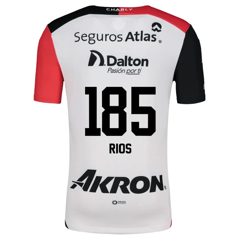 Danxen Criança Camisola Víctor Ríos #185 Branco Vermelho Preto Alternativa 2024/25 Camisa Brasil