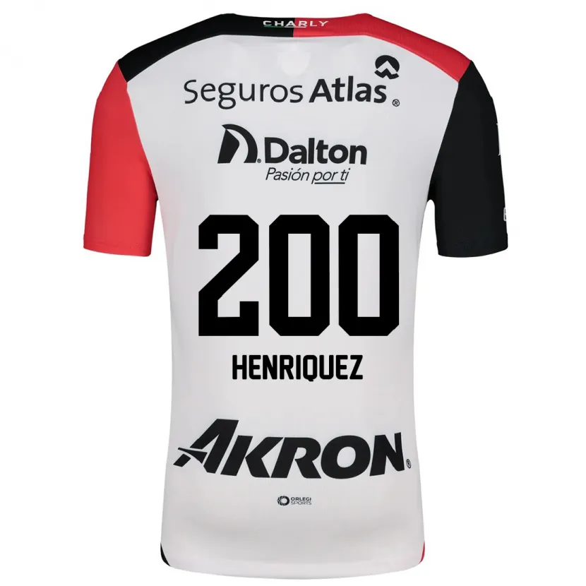 Danxen Criança Camisola Carlos Henríquez #200 Branco Vermelho Preto Alternativa 2024/25 Camisa Brasil