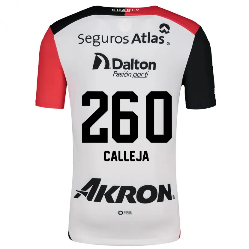 Danxen Criança Camisola Diego Calleja #260 Branco Vermelho Preto Alternativa 2024/25 Camisa Brasil