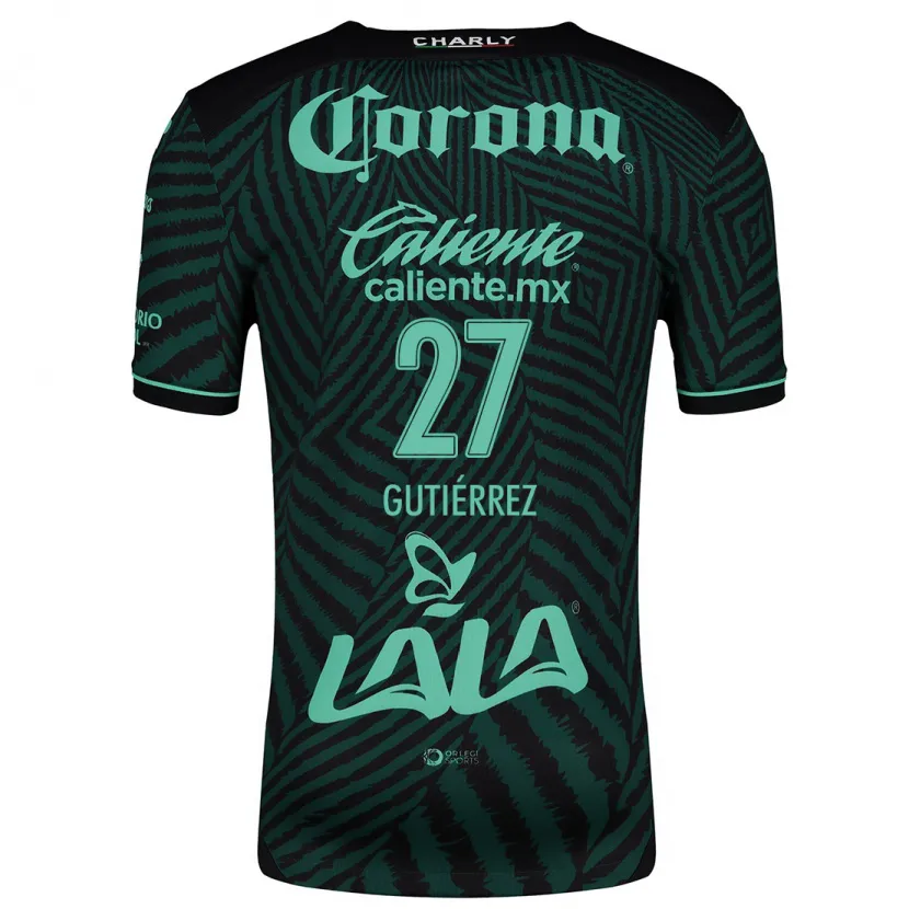 Danxen Criança Camisola Luis Gutiérrez #27 Preto Verde Alternativa 2024/25 Camisa Brasil