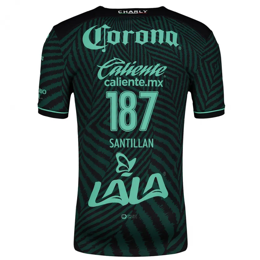 Danxen Criança Camisola Emilio Santillán #187 Preto Verde Alternativa 2024/25 Camisa Brasil
