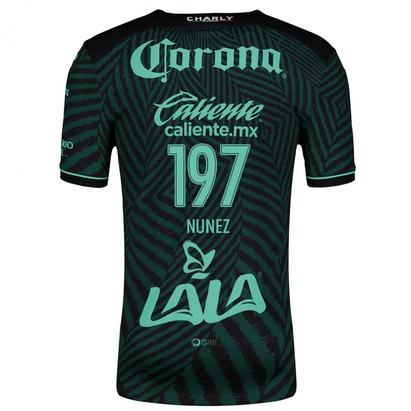 Danxen Criança Camisola Kevin Núñez #197 Preto Verde Alternativa 2024/25 Camisa Brasil