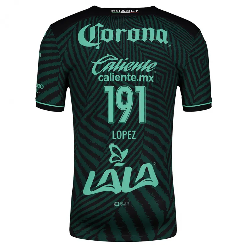 Danxen Criança Camisola Carlos López #191 Preto Verde Alternativa 2024/25 Camisa Brasil