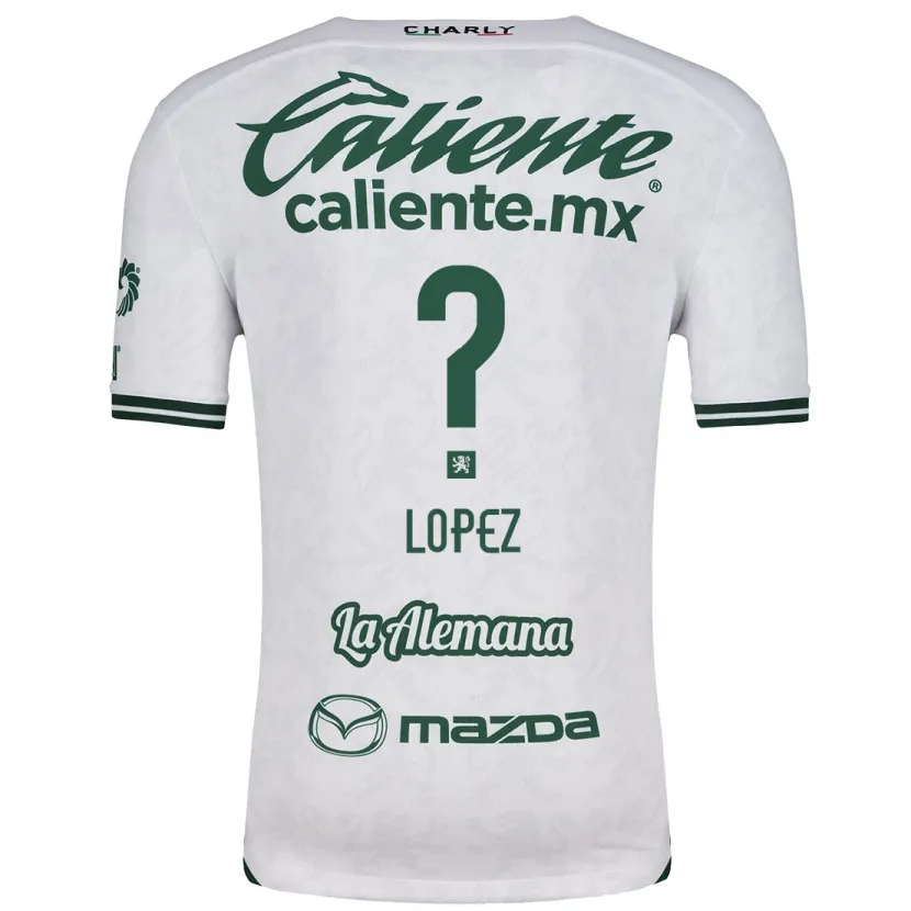 Danxen Criança Camisola Nicolás López #0 Branco Verde Alternativa 2024/25 Camisa Brasil