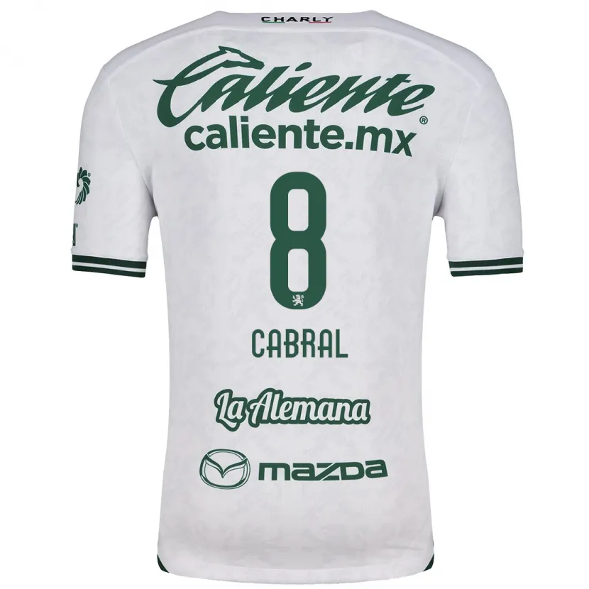 Danxen Criança Camisola Luciano Cabral #8 Branco Verde Alternativa 2024/25 Camisa Brasil