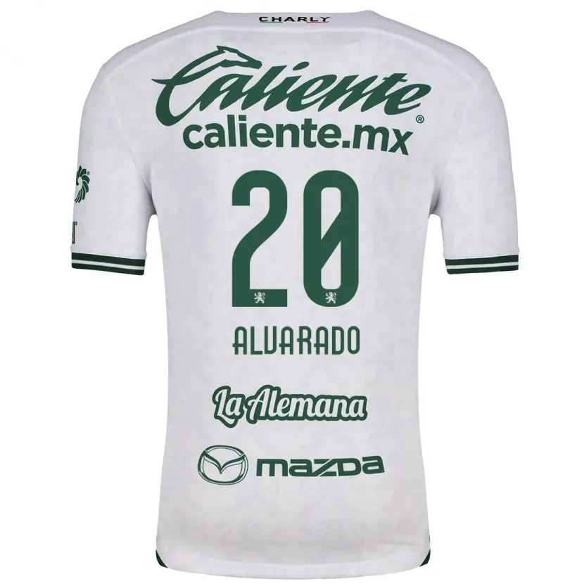 Danxen Criança Camisola Alfonso Alvarado #20 Branco Verde Alternativa 2024/25 Camisa Brasil