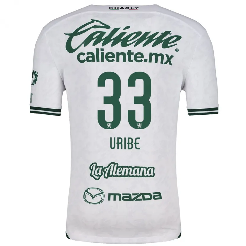 Danxen Criança Camisola Héctor Uribe #33 Branco Verde Alternativa 2024/25 Camisa Brasil