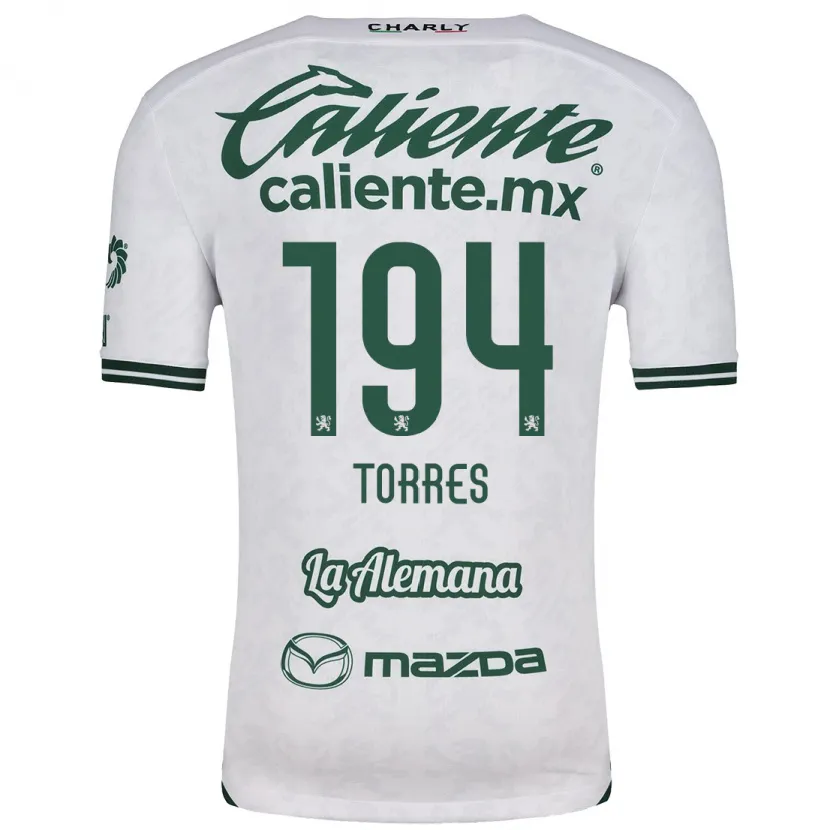 Danxen Criança Camisola Erick Torres #194 Branco Verde Alternativa 2024/25 Camisa Brasil