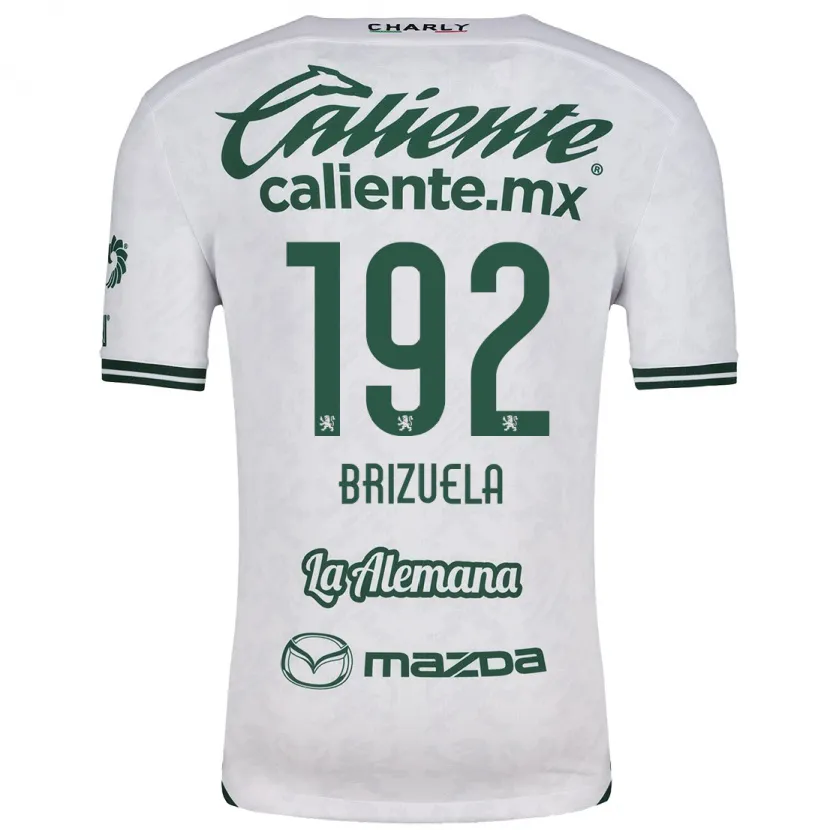 Danxen Criança Camisola Juan Brizuela #192 Branco Verde Alternativa 2024/25 Camisa Brasil