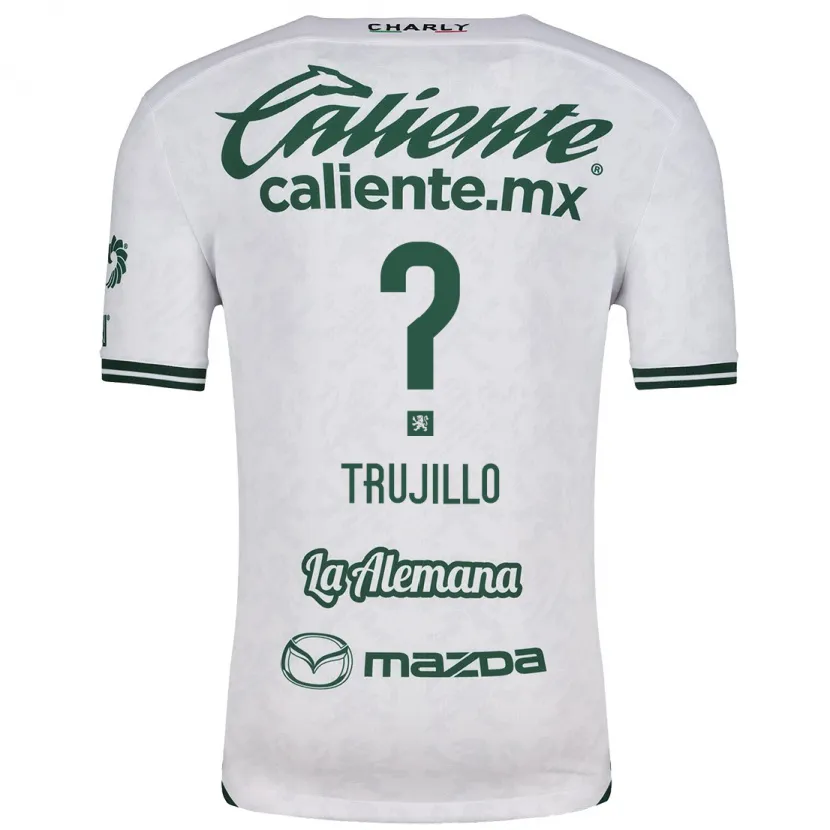 Danxen Criança Camisola Diego Trujillo #0 Branco Verde Alternativa 2024/25 Camisa Brasil