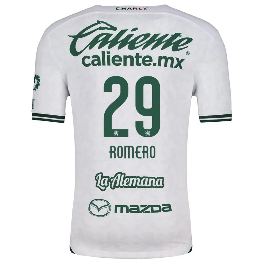 Danxen Criança Camisola Lucas Romero #29 Branco Verde Alternativa 2024/25 Camisa Brasil