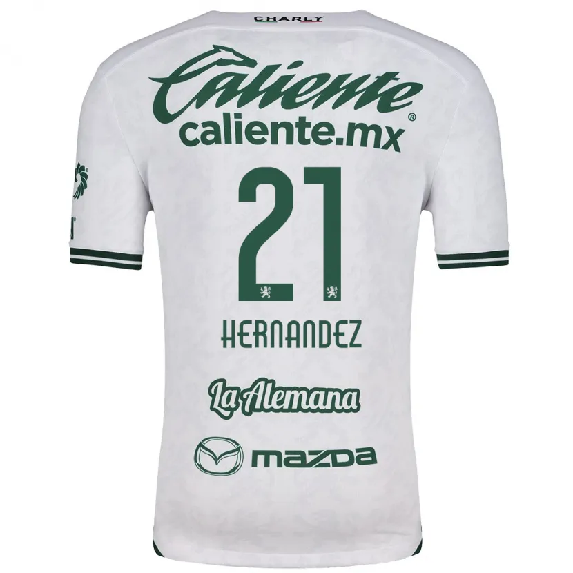 Danxen Criança Camisola Alexa Hernández #21 Branco Verde Alternativa 2024/25 Camisa Brasil