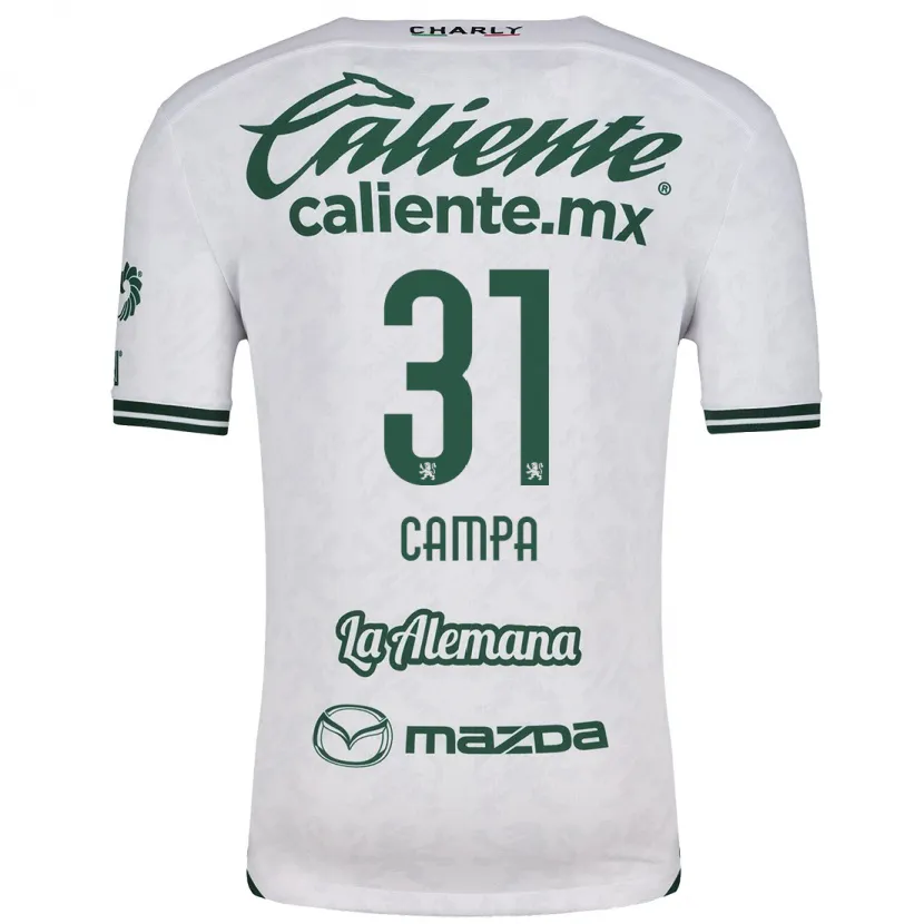 Danxen Criança Camisola Marlyn Campa #31 Branco Verde Alternativa 2024/25 Camisa Brasil