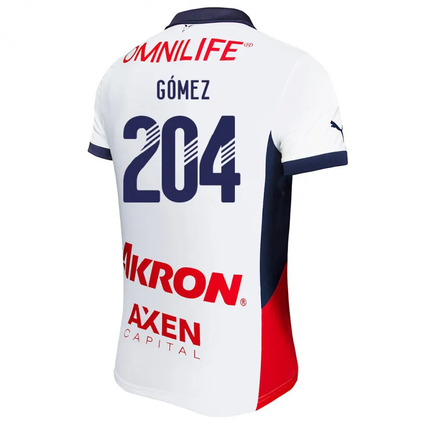 Danxen Criança Camisola Luis Gómez #204 Branco Vermelho Azul Alternativa 2024/25 Camisa Brasil