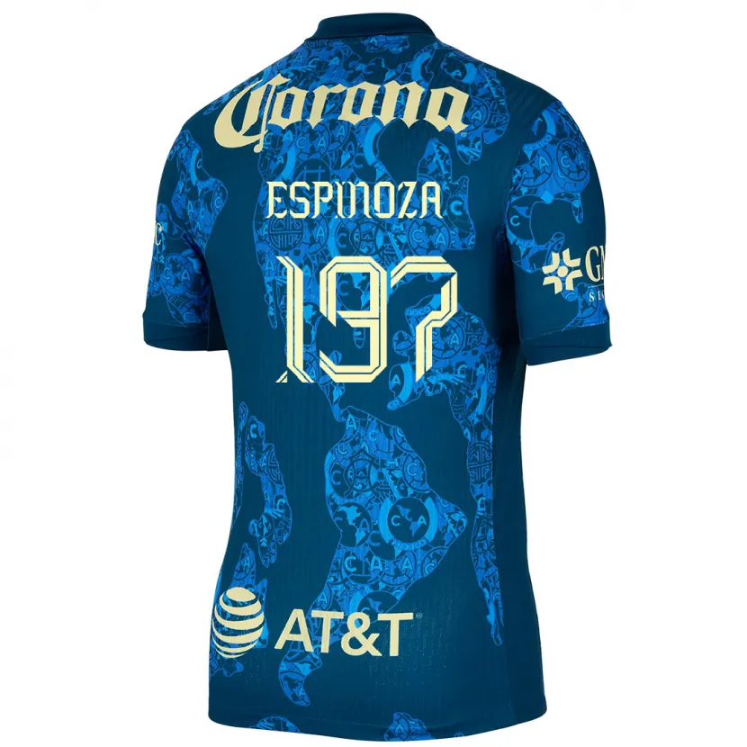 Danxen Criança Camisola Dagoberto Espinoza #197 Azul Amarelo Alternativa 2024/25 Camisa Brasil