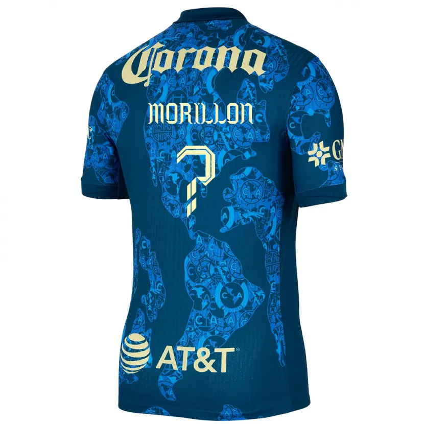 Danxen Criança Camisola José Morillon #0 Azul Amarelo Alternativa 2024/25 Camisa Brasil