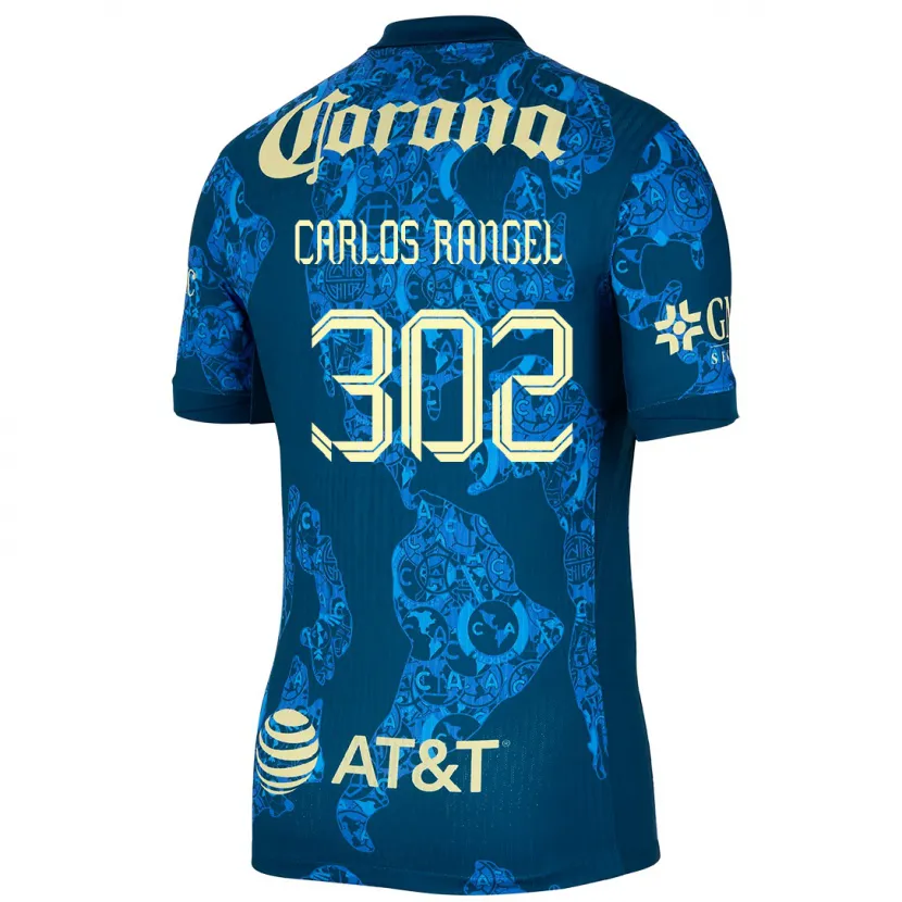 Danxen Criança Camisola Juan Carlos Rangel #302 Azul Amarelo Alternativa 2024/25 Camisa Brasil