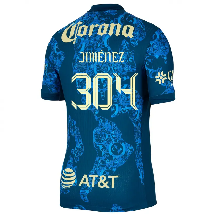 Danxen Criança Camisola Derek Jiménez #304 Azul Amarelo Alternativa 2024/25 Camisa Brasil
