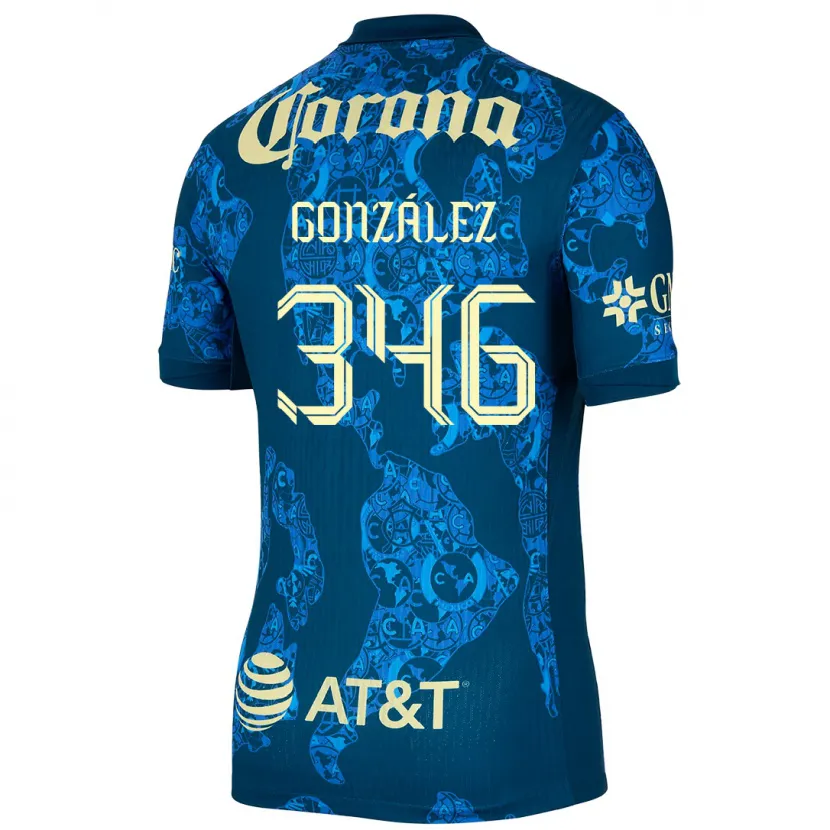 Danxen Criança Camisola Ricardo González #346 Azul Amarelo Alternativa 2024/25 Camisa Brasil