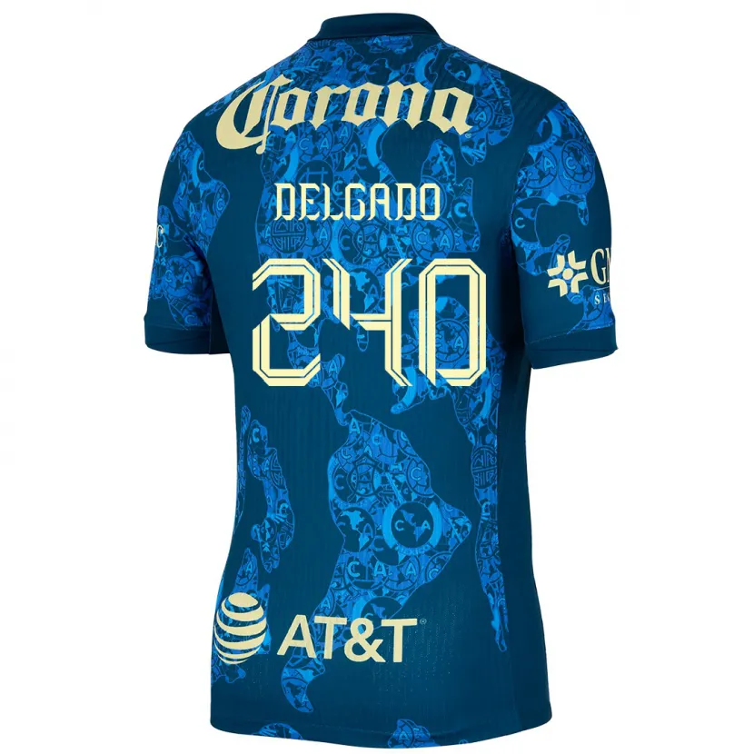 Danxen Criança Camisola Gael Delgado #240 Azul Amarelo Alternativa 2024/25 Camisa Brasil