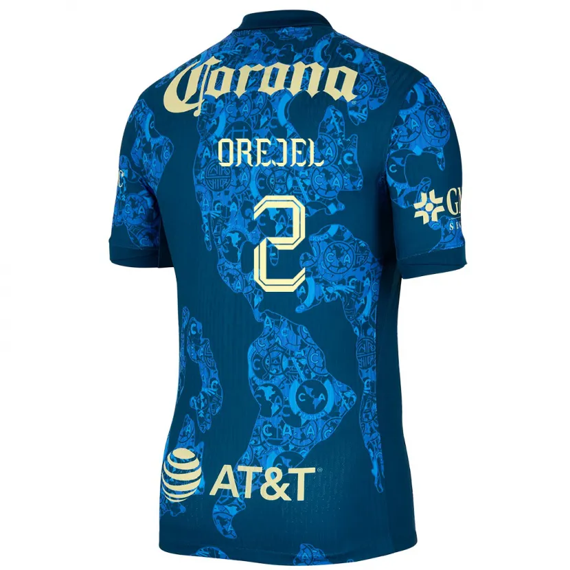 Danxen Criança Camisola Jocelyn Orejel #2 Azul Amarelo Alternativa 2024/25 Camisa Brasil