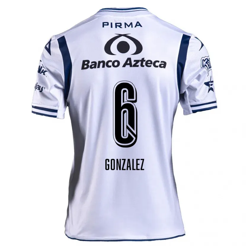 Danxen Homem Camisola Pablo González #6 Branco Azul Marinho Principal 2024/25 Camisa Brasil