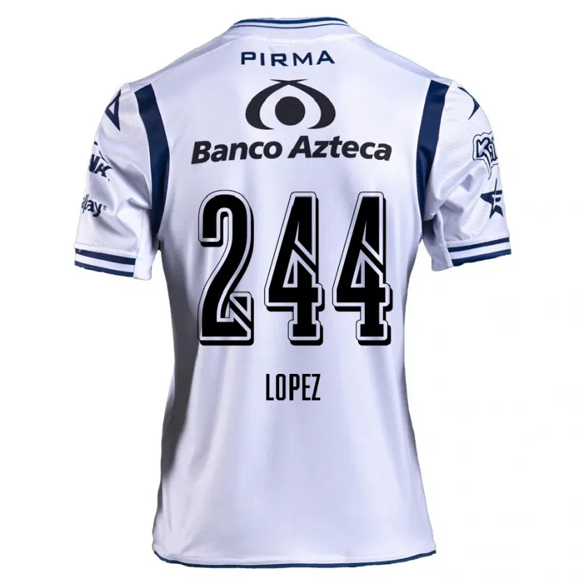 Danxen Homem Camisola Daniel López #244 Branco Azul Marinho Principal 2024/25 Camisa Brasil