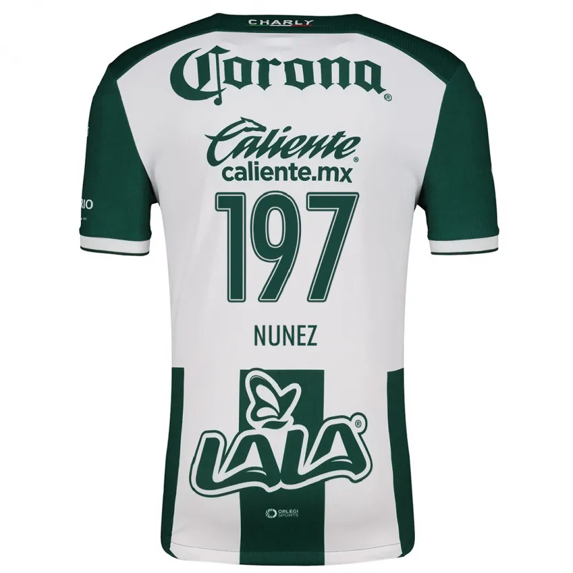 Danxen Homem Camisola Kevin Núñez #197 Verde Branco Principal 2024/25 Camisa Brasil
