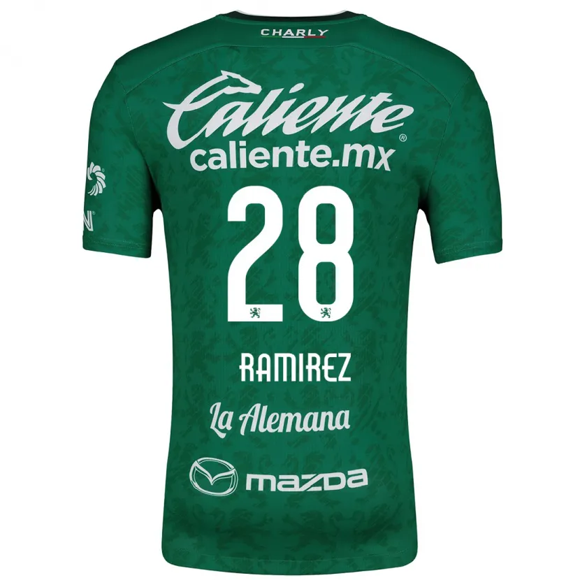 Danxen Homem Camisola David Ramírez #28 Verde Branco Principal 2024/25 Camisa Brasil