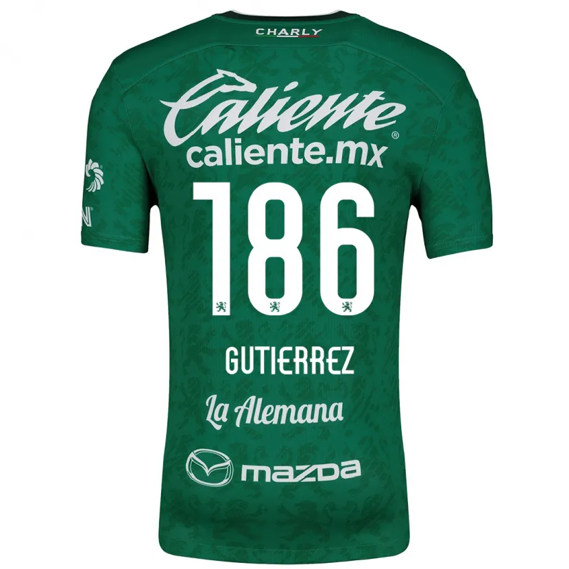 Danxen Homem Camisola Alan Gutiérrez #186 Verde Branco Principal 2024/25 Camisa Brasil