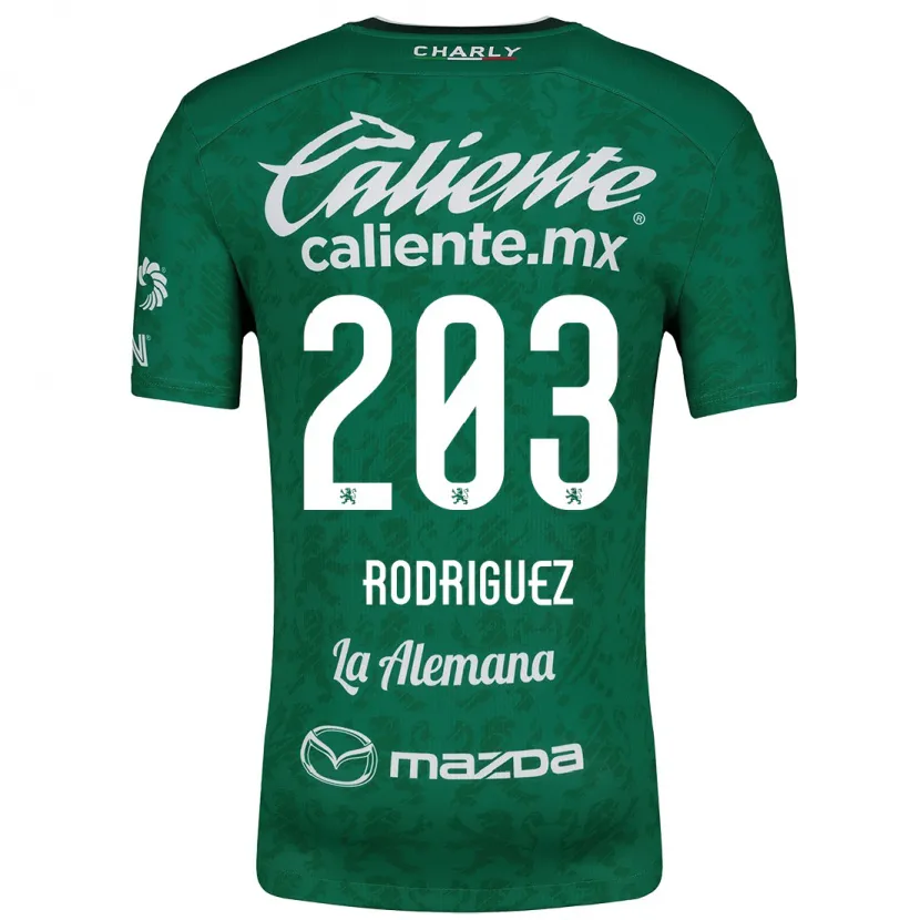 Danxen Homem Camisola César Rodríguez #203 Verde Branco Principal 2024/25 Camisa Brasil