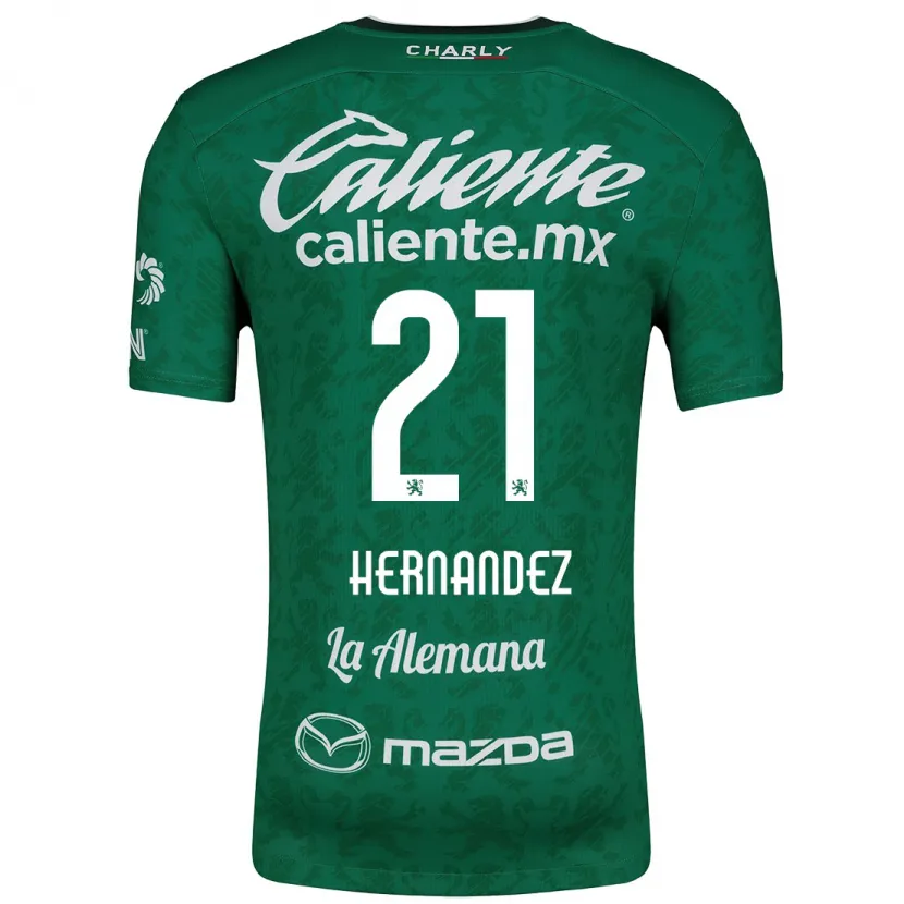 Danxen Homem Camisola Alexa Hernández #21 Verde Branco Principal 2024/25 Camisa Brasil