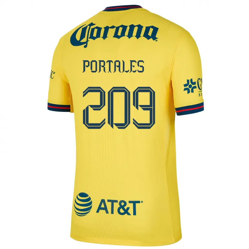 Danxen Homem Camisola Walter Portales #209 Amarelo Azul Principal 2024/25 Camisa Brasil