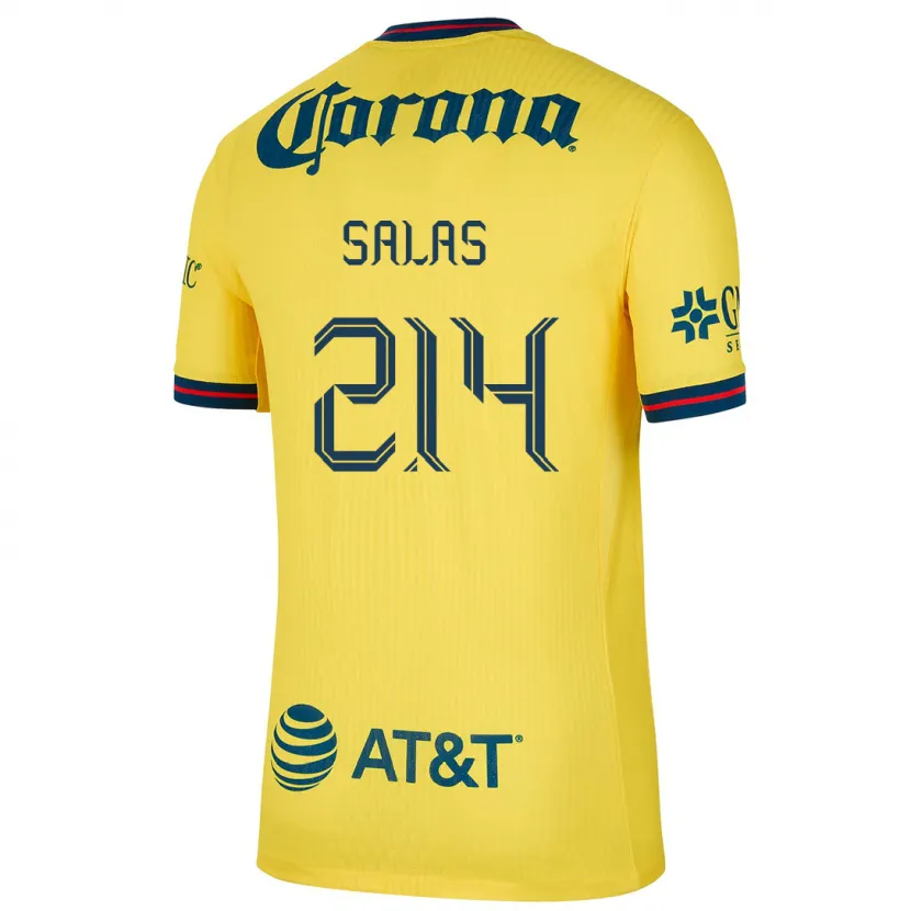 Danxen Homem Camisola Patricio Salas #214 Amarelo Azul Principal 2024/25 Camisa Brasil