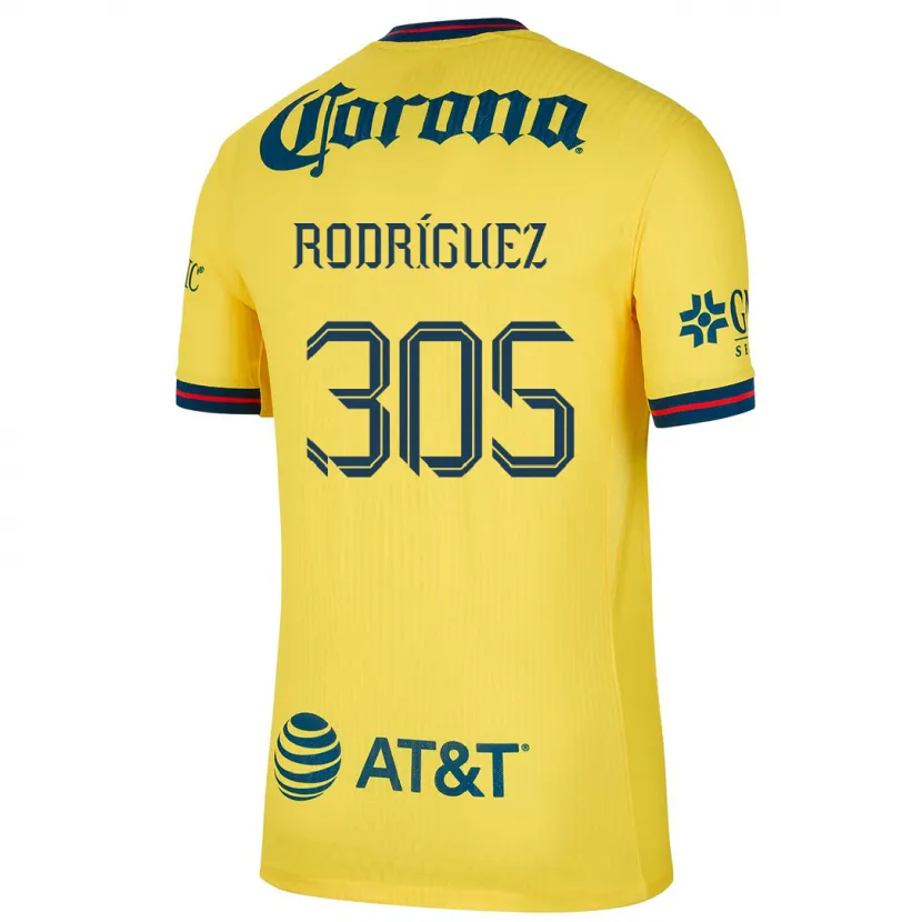 Danxen Homem Camisola Bryan Rodríguez #305 Amarelo Azul Principal 2024/25 Camisa Brasil