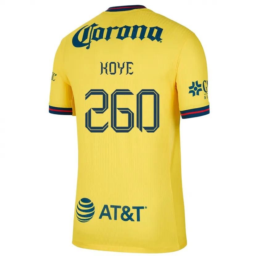 Danxen Homem Camisola Julián Koye #260 Amarelo Azul Principal 2024/25 Camisa Brasil