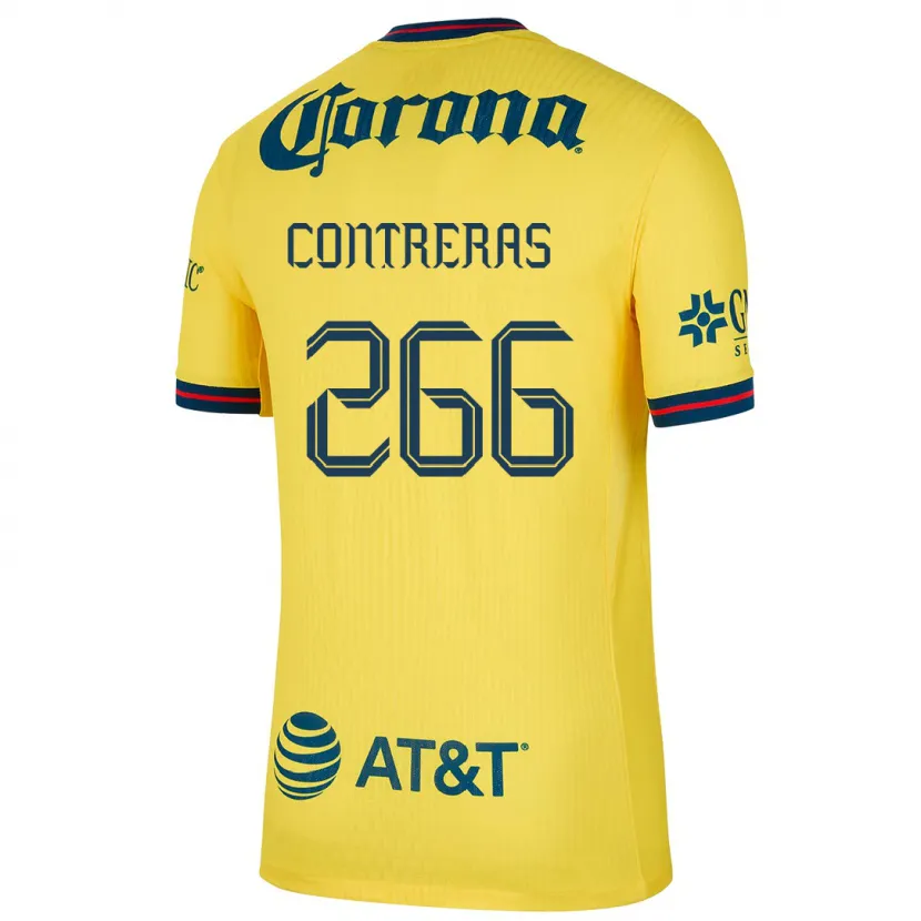 Danxen Homem Camisola Ángel Contreras #266 Amarelo Azul Principal 2024/25 Camisa Brasil