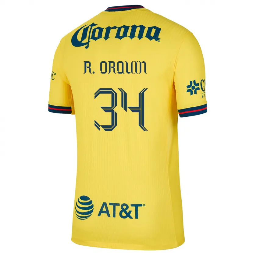 Danxen Homem Camisola Ralph Orquin #34 Amarelo Azul Principal 2024/25 Camisa Brasil