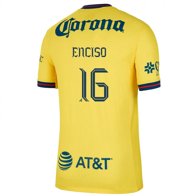 Danxen Homem Camisola Sabrina Enciso #16 Amarelo Azul Principal 2024/25 Camisa Brasil
