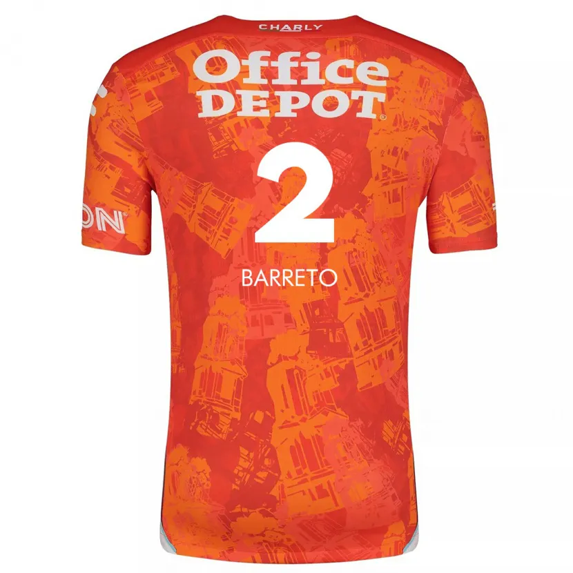 Danxen Homem Camisola Sergio Barreto #2 Laranja Branco Alternativa 2024/25 Camisa Brasil