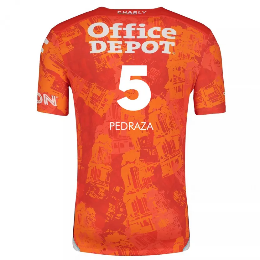 Danxen Homem Camisola Pedro Pedraza #5 Laranja Branco Alternativa 2024/25 Camisa Brasil