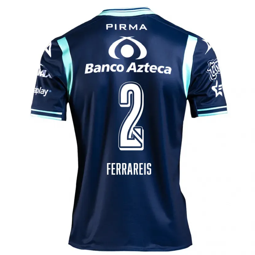 Danxen Homem Camisola Gustavo Ferrareis #2 Azul-Marinho Alternativa 2024/25 Camisa Brasil
