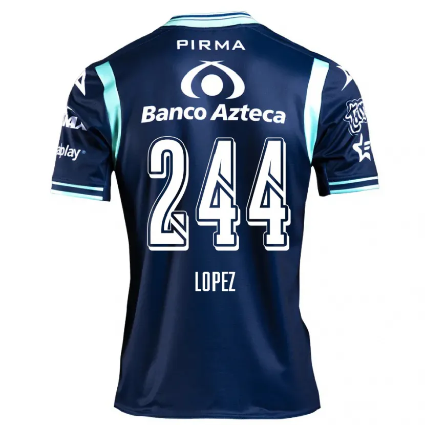 Danxen Homem Camisola Daniel López #244 Azul-Marinho Alternativa 2024/25 Camisa Brasil